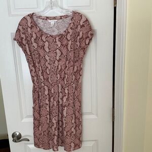 H & M Pink Snake Print Dress - Hot for Fall!